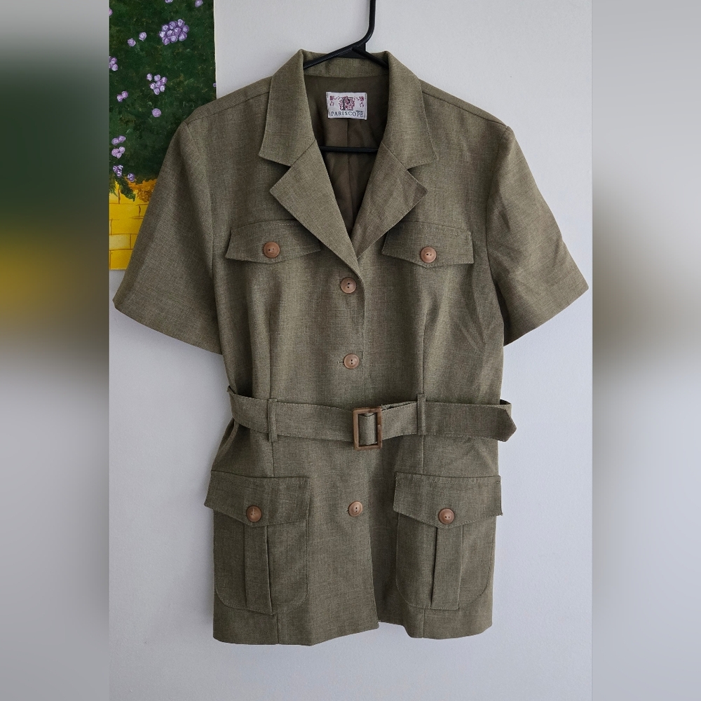 70's Vintage Khaki Jacket By PARISCOPE